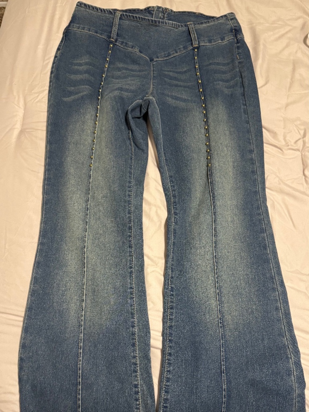 Waistband Style Retro Vintage Flare Jeans
